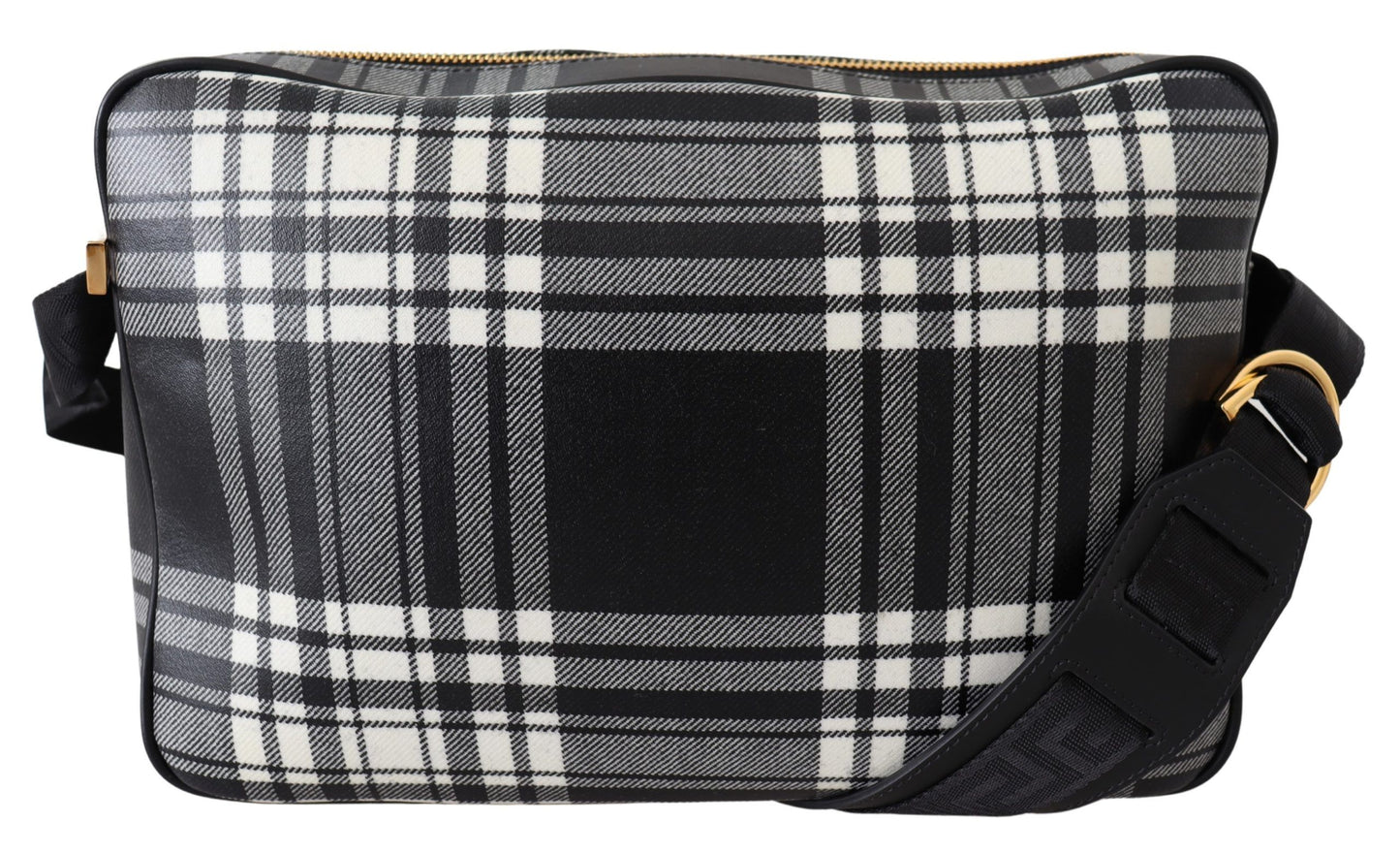 Versace Elegant Grey Leather Crossbody Bag - MARANOS