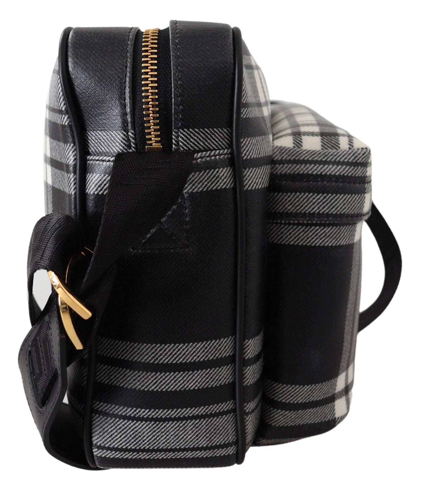 Versace Elegant Grey Leather Crossbody Bag - MARANOS