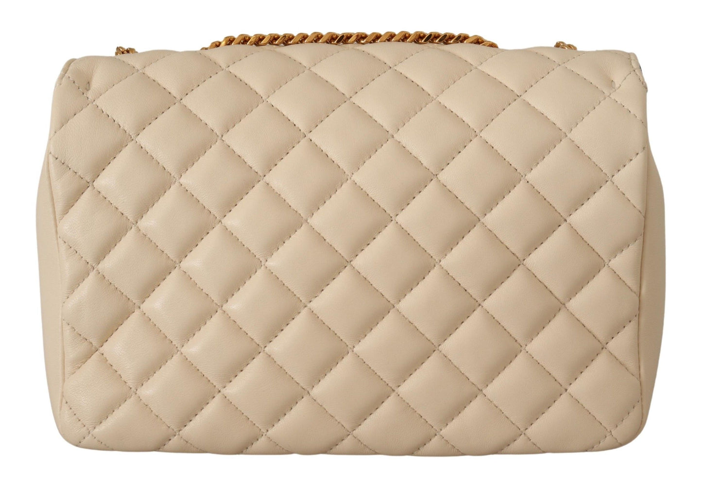 Versace Elegant White Nappa Leather Shoulder Bag - MARANOS