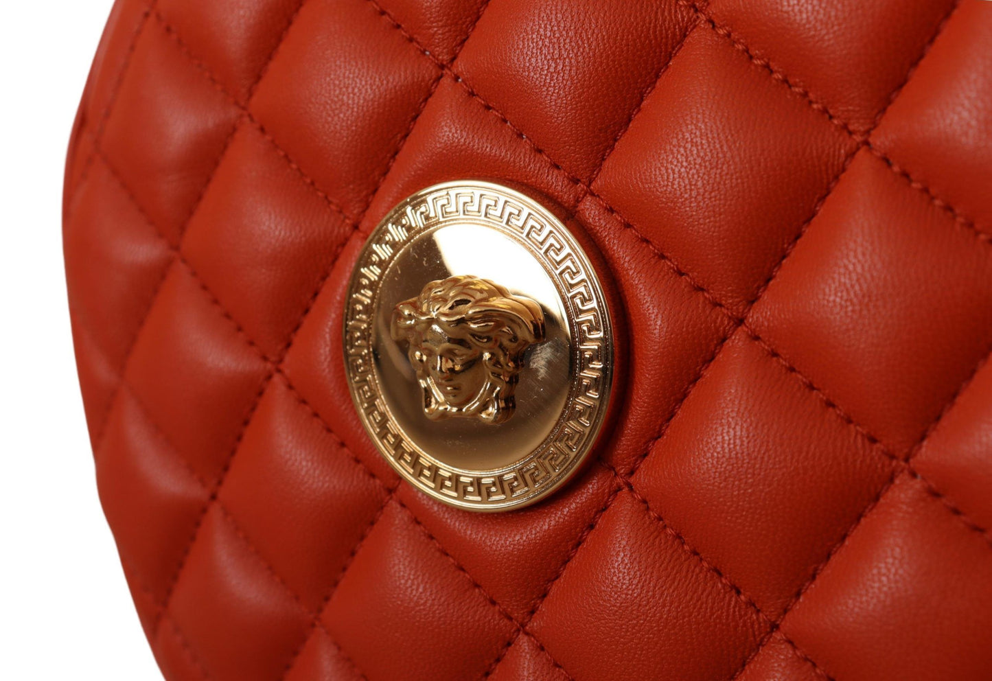 Versace Elegant Round Nappa Leather Crossbody Bag - MARANOS