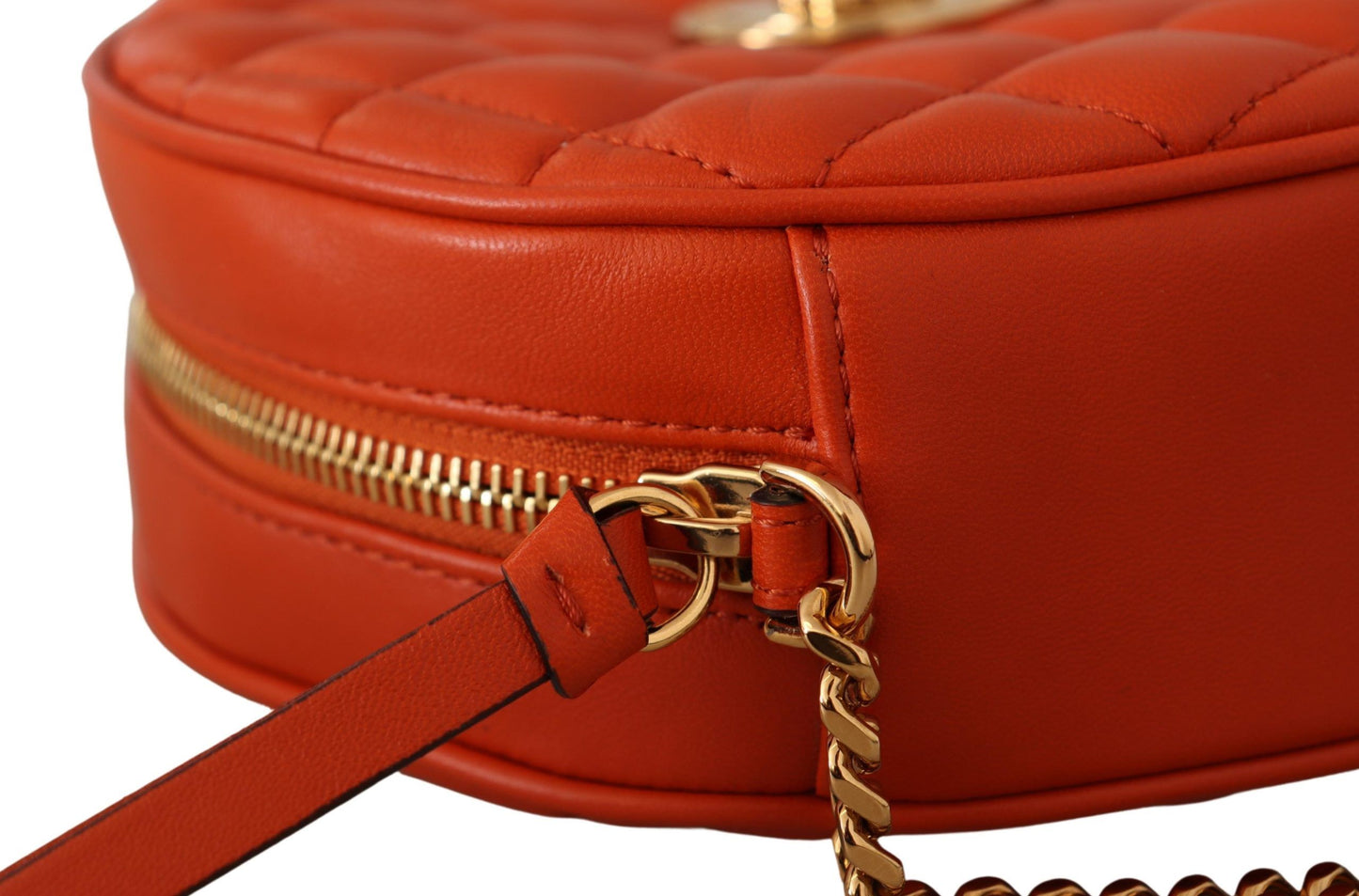 Versace Elegant Round Nappa Leather Crossbody Bag - MARANOS