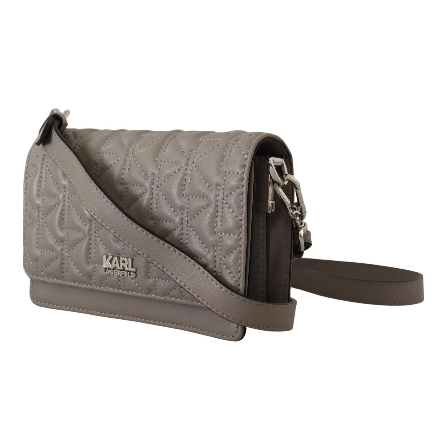Karl Lagerfeld crossbodytas in grijs leer - MARANOS