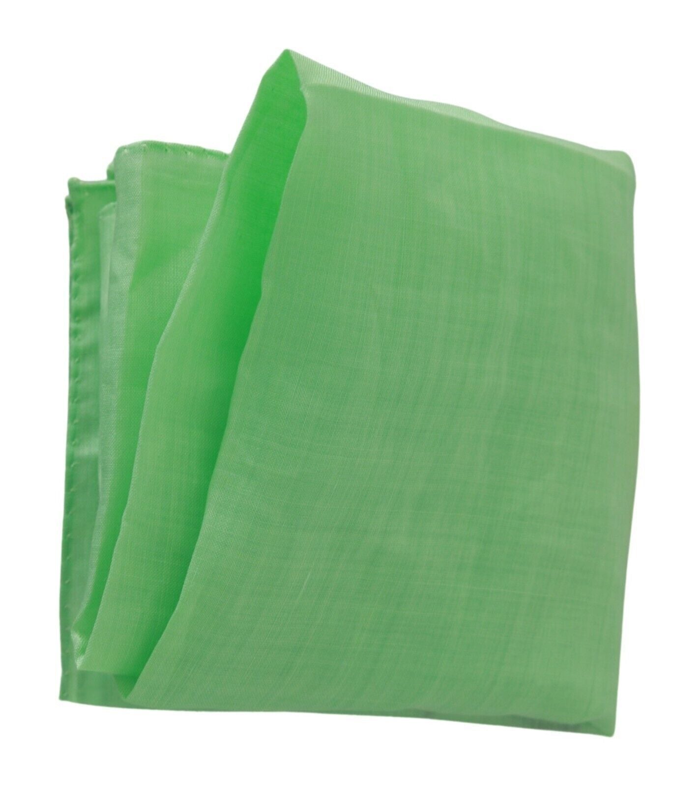 Versace Elegant Apple Green Linen Scarf Versace