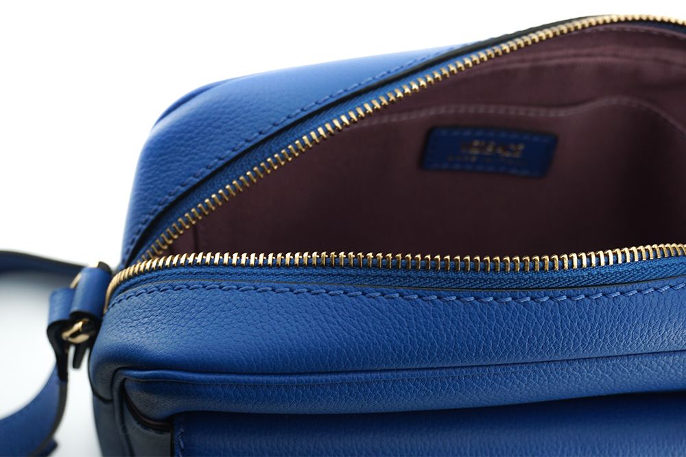 Versace Elegant Blue Calf Leather Camera Case Bag - MARANOS