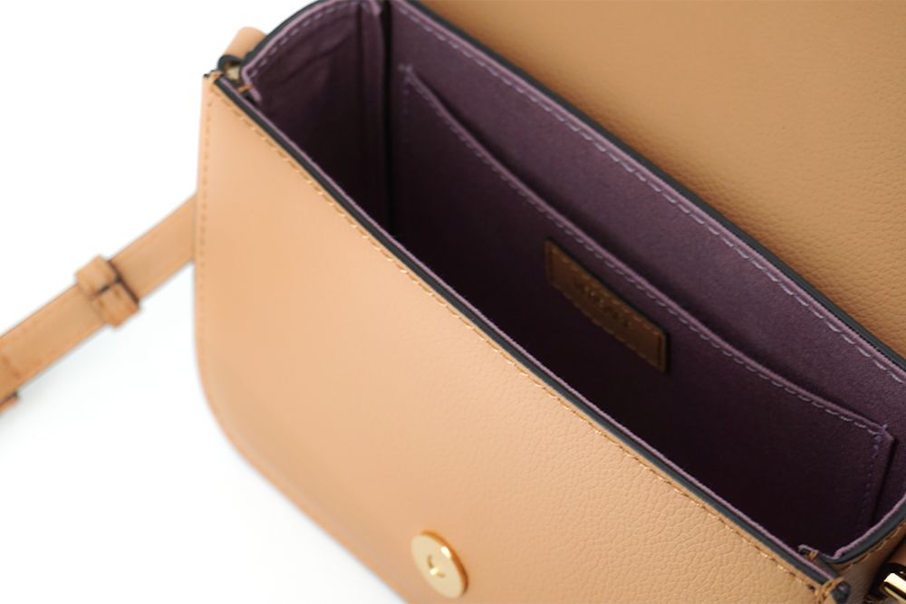 Versace Elegant Calf Leather Shoulder Bag in Brown - MARANOS