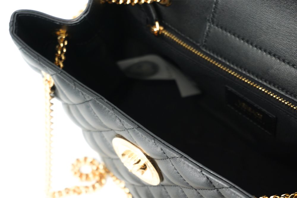 Versace Elegant Quilted Nappa Leather Tote Bag - MARANOS