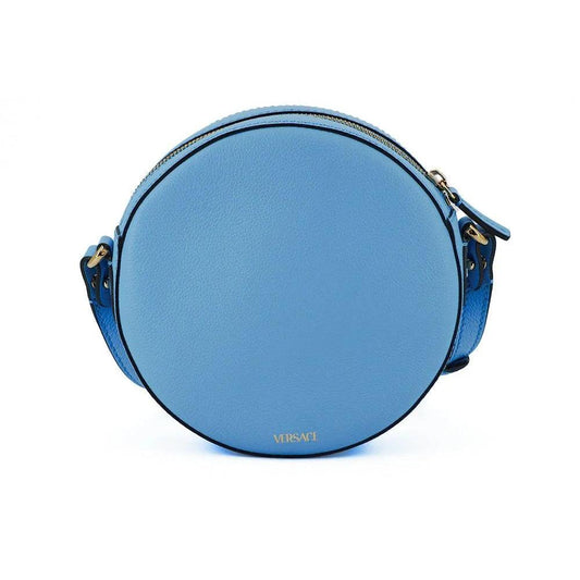 Versace Chic Blauw Leren Rond Schoudertas - MARANOS