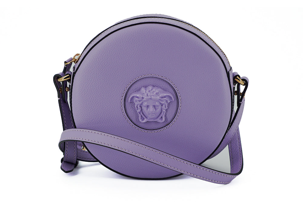 Versace Elegant Purple Round Shoulder Bag - MARANOS