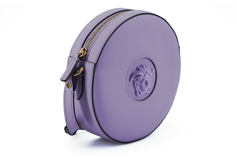 Versace Elegant Purple Round Shoulder Bag - MARANOS