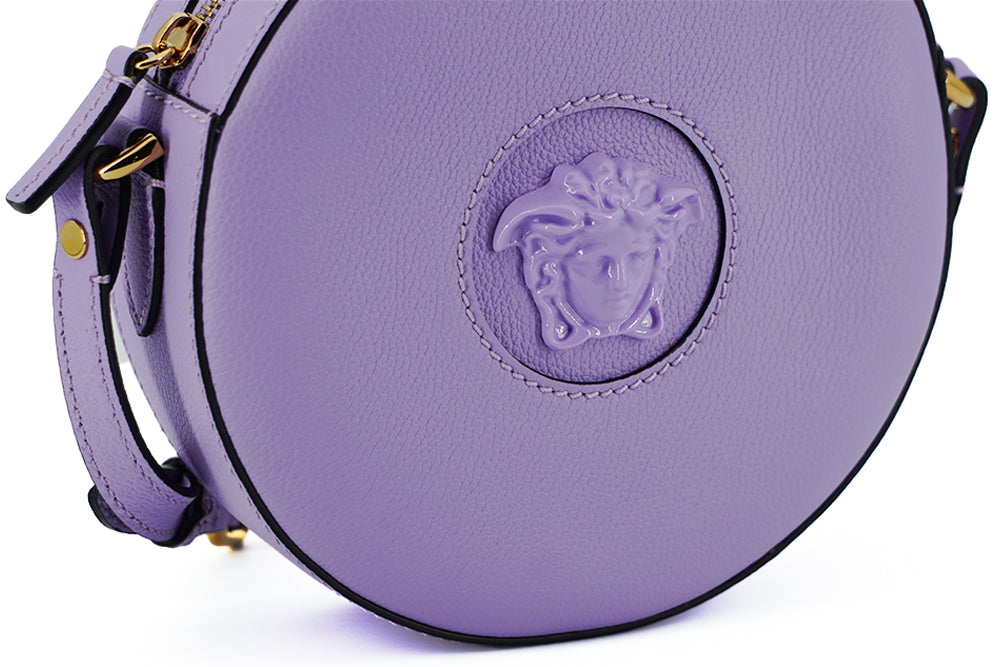 Versace Elegant Purple Round Shoulder Bag - MARANOS