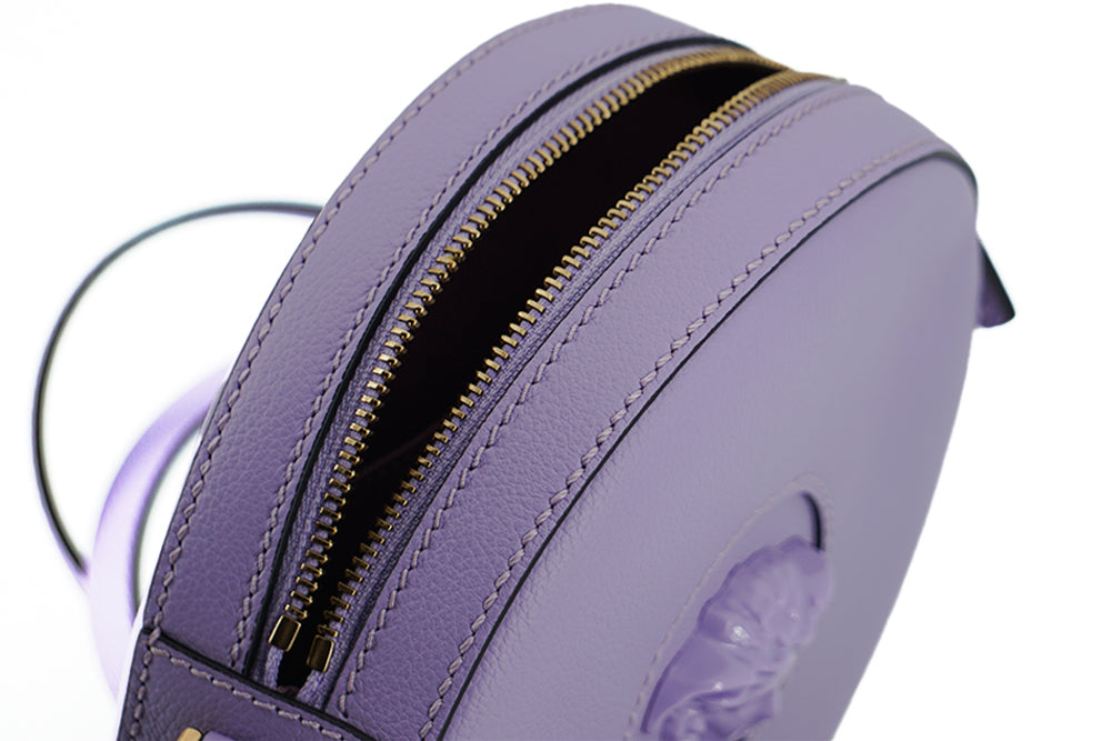 Versace Elegant Purple Round Shoulder Bag - MARANOS