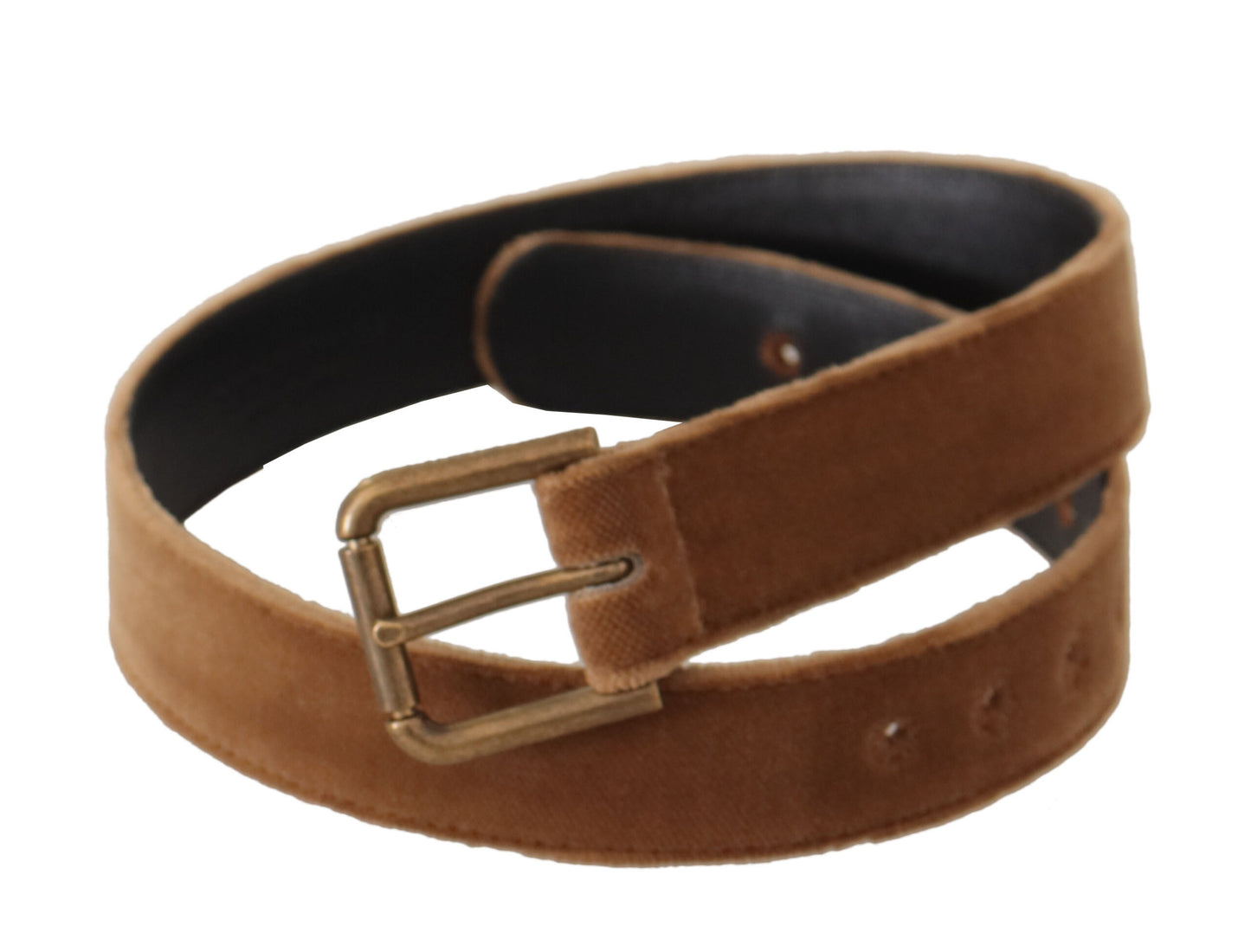 Dolce & Gabbana elegante leren riem met gegraveerde gesp