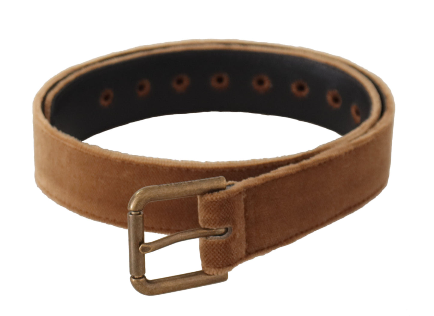 Dolce & Gabbana elegante leren riem met gegraveerde gesp