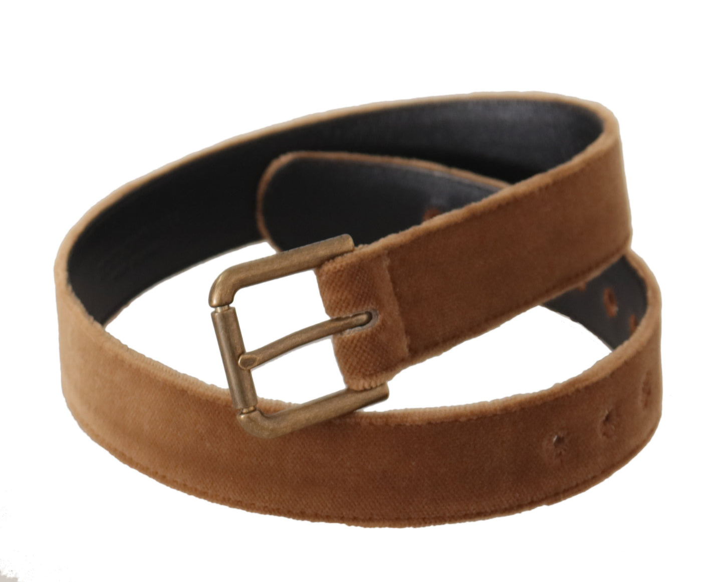 Dolce & Gabbana elegante leren riem met gegraveerde gesp