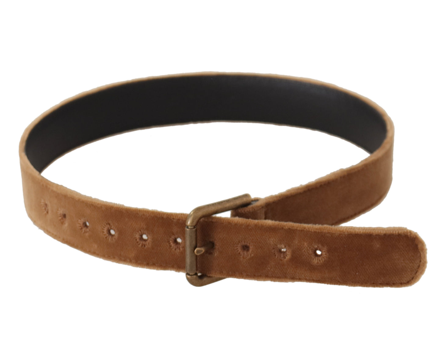 Dolce & Gabbana elegante leren riem met gegraveerde gesp