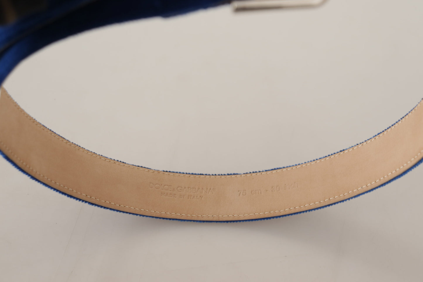 Dolce & Gabbana elegante fluwelen riem met metalen logodetail