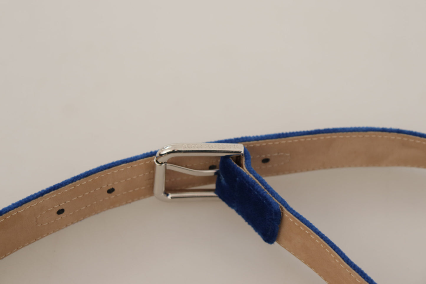 Dolce & Gabbana elegante fluwelen riem met metalen logodetail