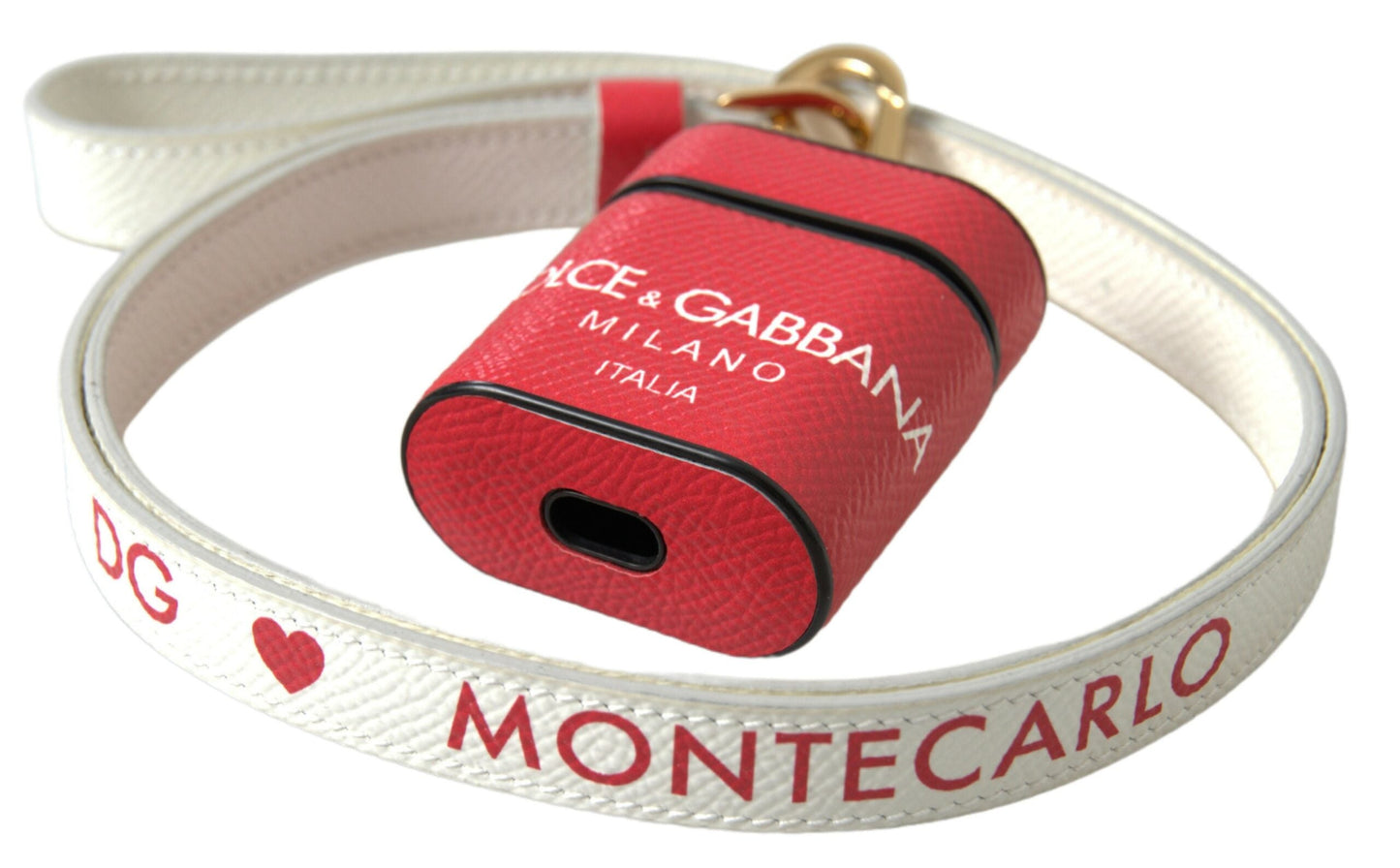 Dolce & Gabbana elegante AirPods-hoes van rood kalfsleer Dolce & Gabbana