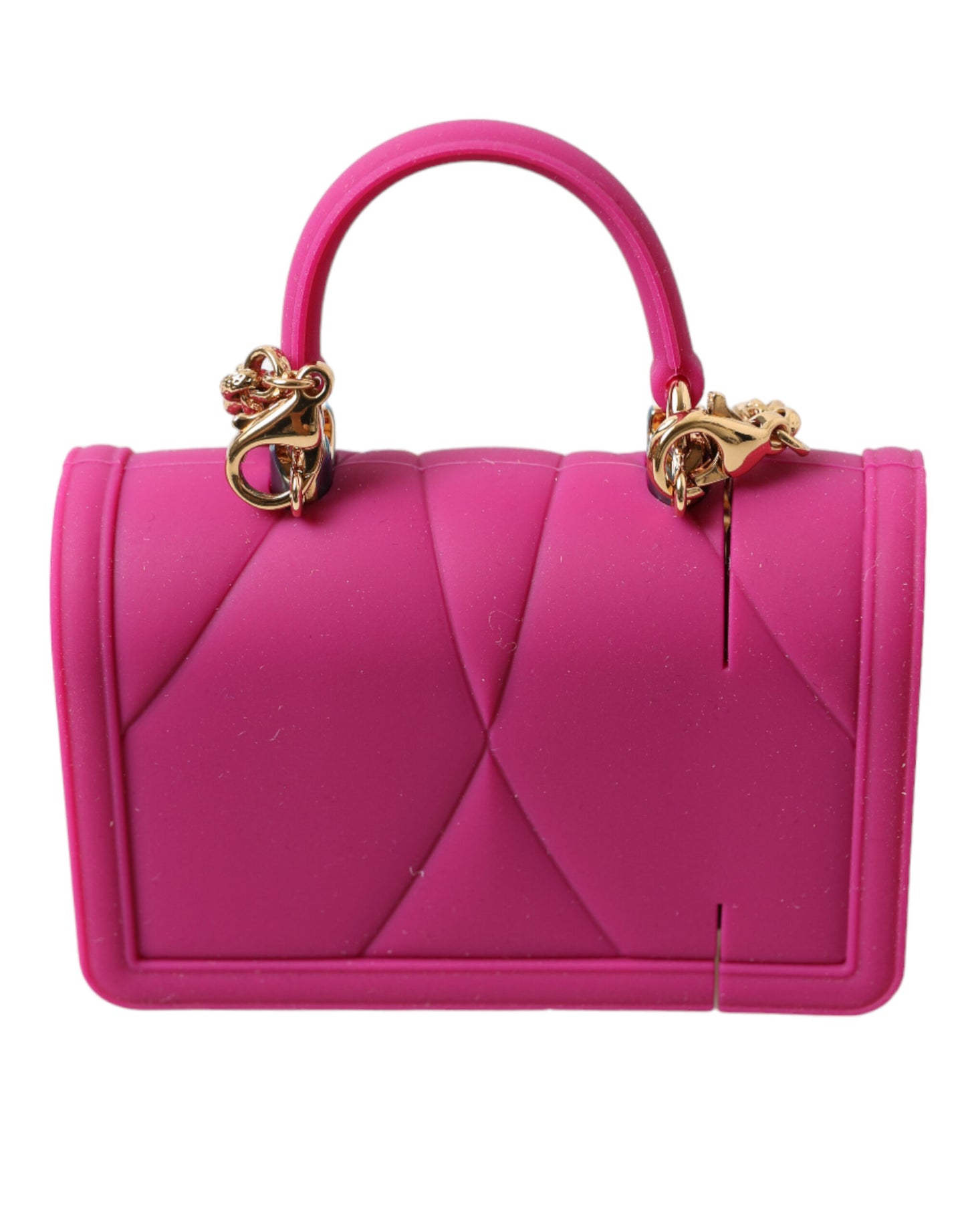 Dolce & Gabbana Stylish Padded Silicone AirPods Case in Pink and Gold
