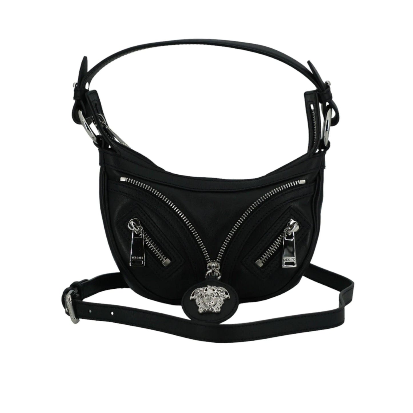 Versace Elegant Zwart kleine Hobo Schoudertas - MARANOS