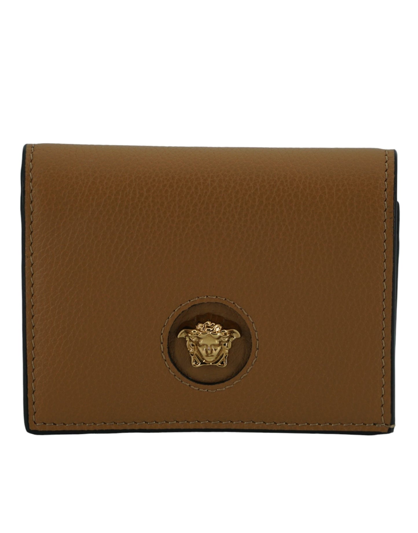 Versace Elegant Leren Portemonnee in Bruin Versace