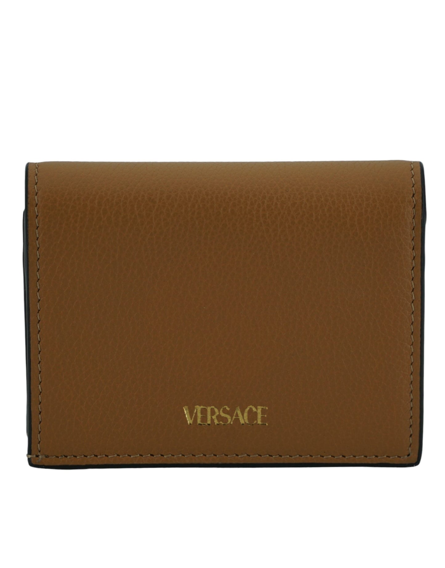 Versace Elegant Leren Portemonnee in Bruin Versace