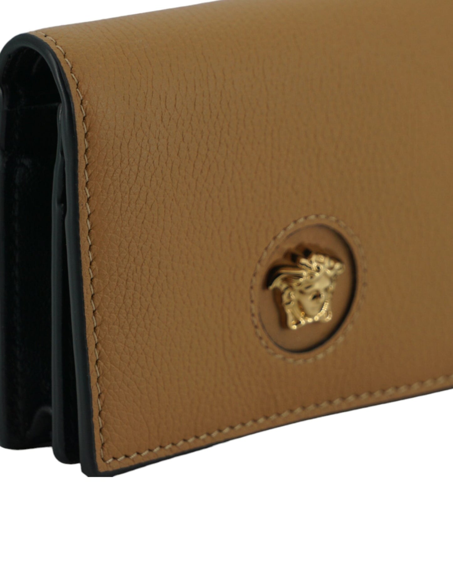 Versace Elegant Leren Portemonnee in Bruin Versace