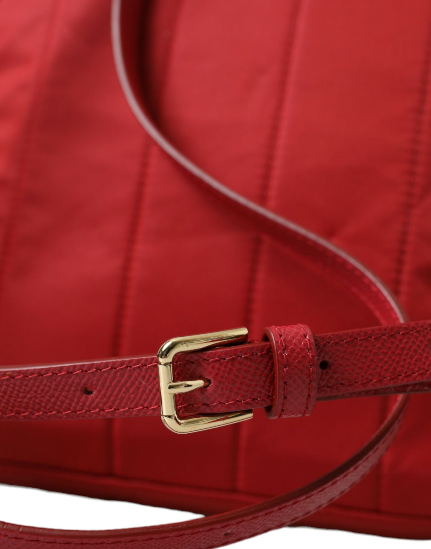Dolce & Gabbana versierde rode rugzak met goudkleurige details