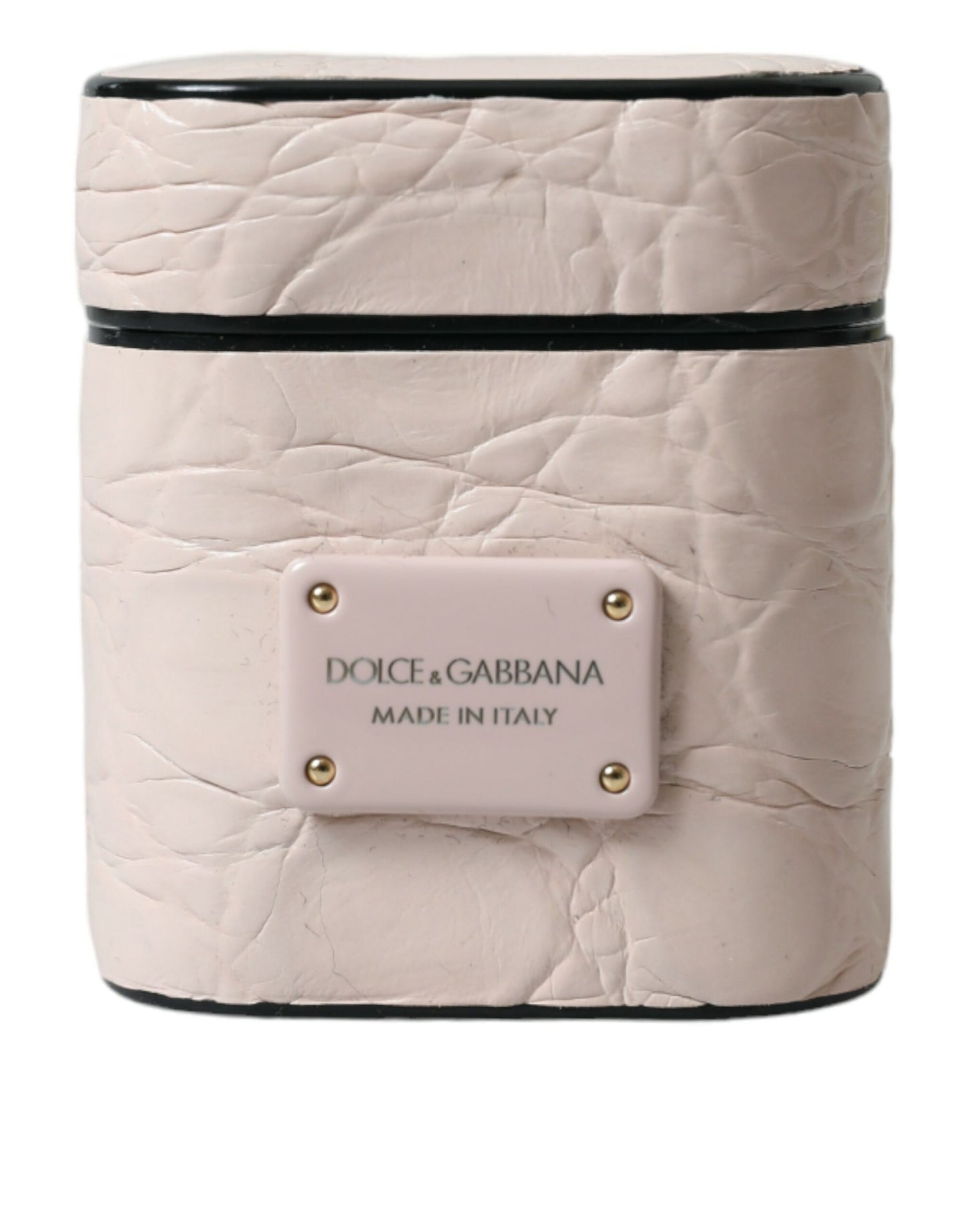 Dolce & Gabbana elegante AirPods-hoes van lichtroze leer