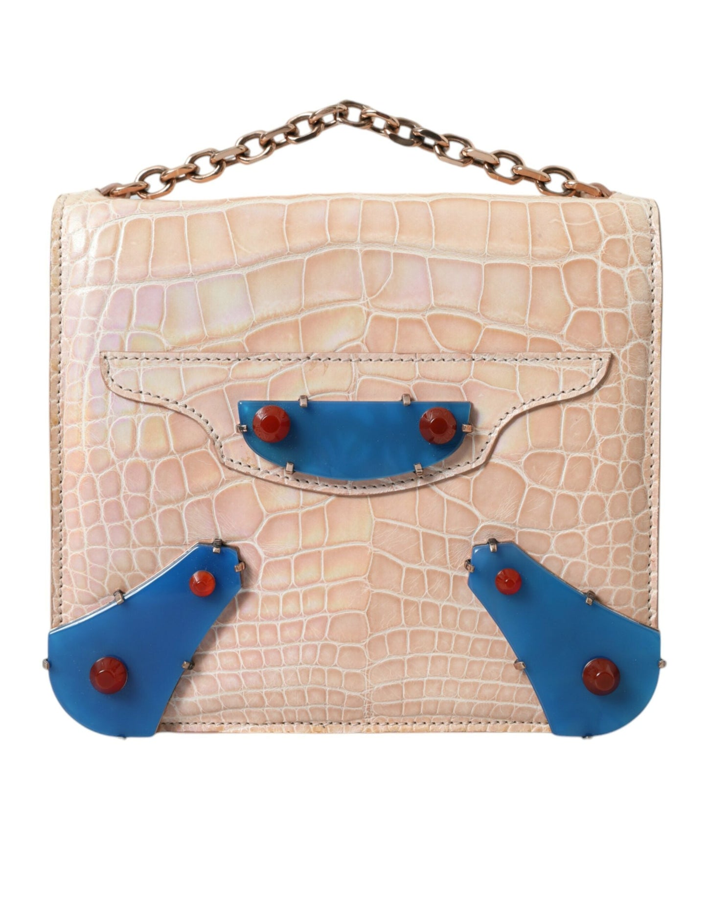 Balenciaga Elegant kleine ketting Beige Clutch Balenciaga