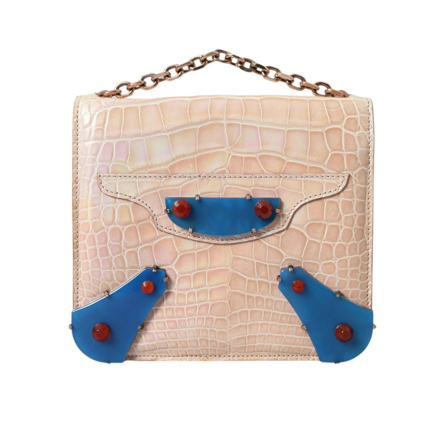 Balenciaga Elegant kleine ketting Beige Clutch - MARANOS