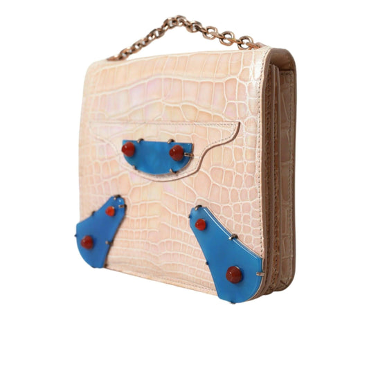 Balenciaga Elegant kleine ketting Beige Clutch - MARANOS