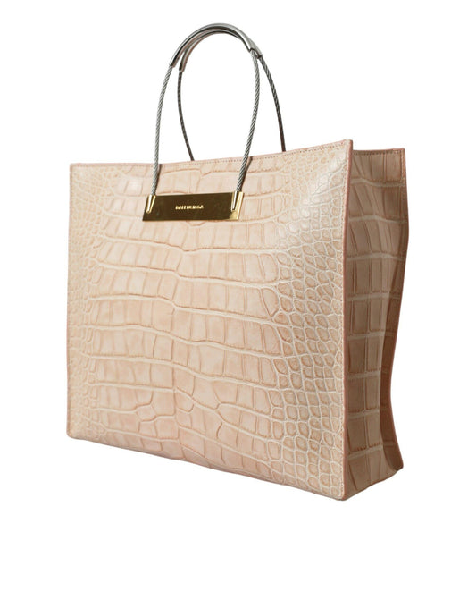 Balenciaga Alligator Leather Chic Pink Tote Bag - MARANOS