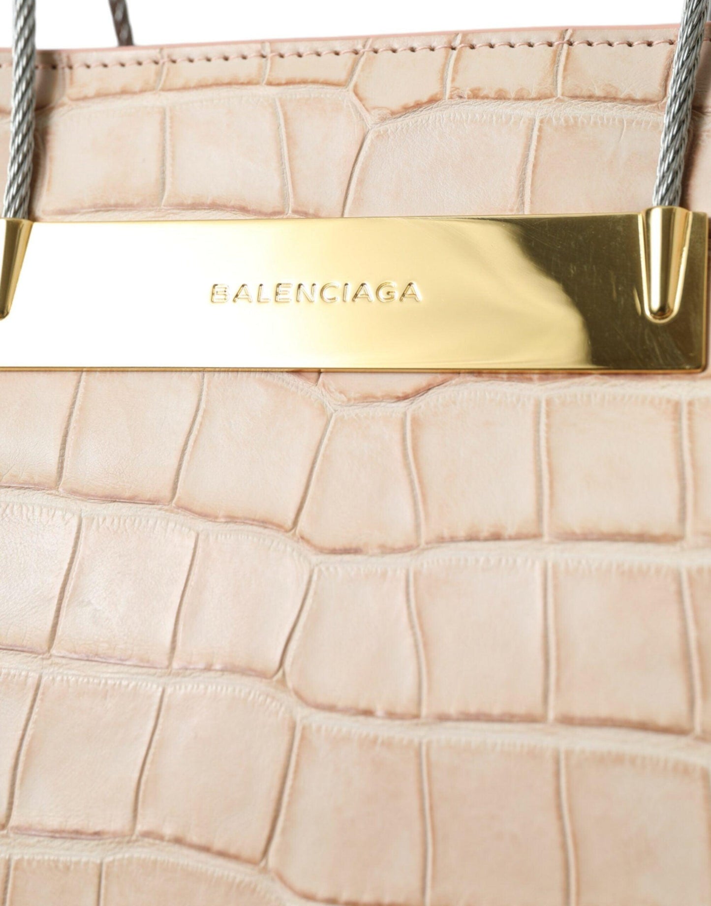 Balenciaga Alligator Leather Chic Pink Tote Bag - MARANOS
