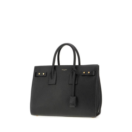 Saint Laurent Zwart Calf Leren Sac De Jour Handtas - MARANOS