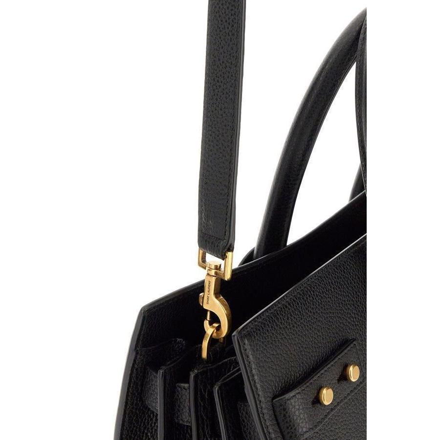 Saint Laurent Zwart Calf Leren Sac De Jour Handtas - MARANOS