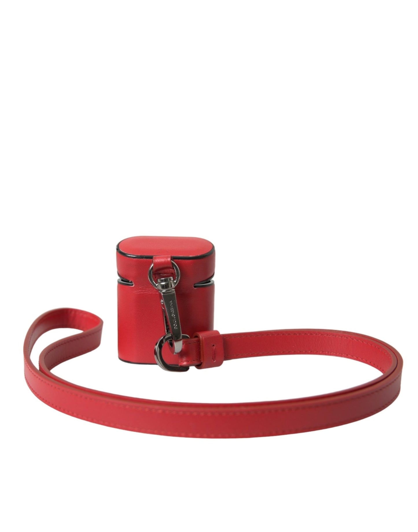 Dolce & Gabbana Rood PVC Embossed logo Plaque Holder Airpods Etui