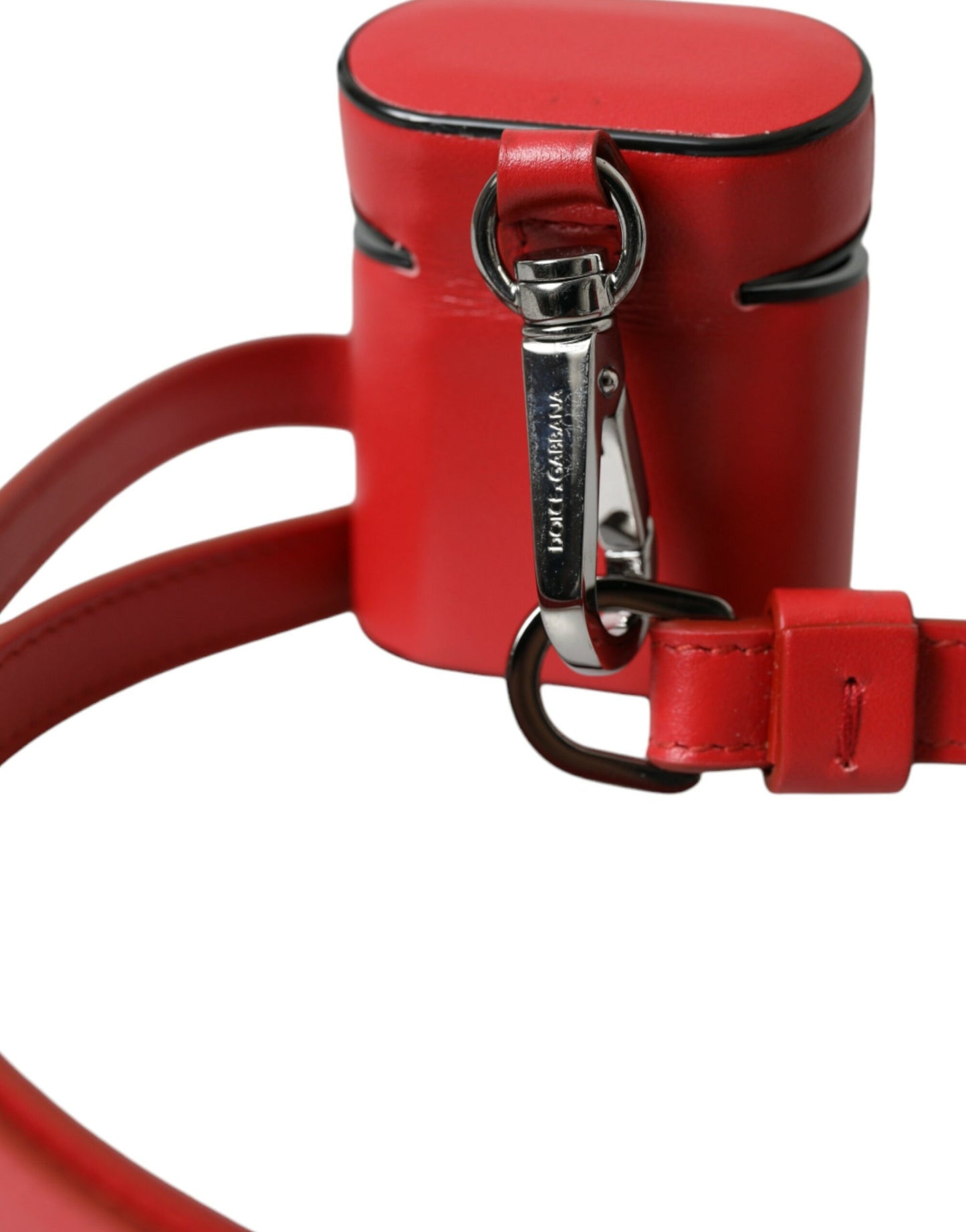 Dolce & Gabbana Rood PVC Embossed logo Plaque Holder Airpods Etui
