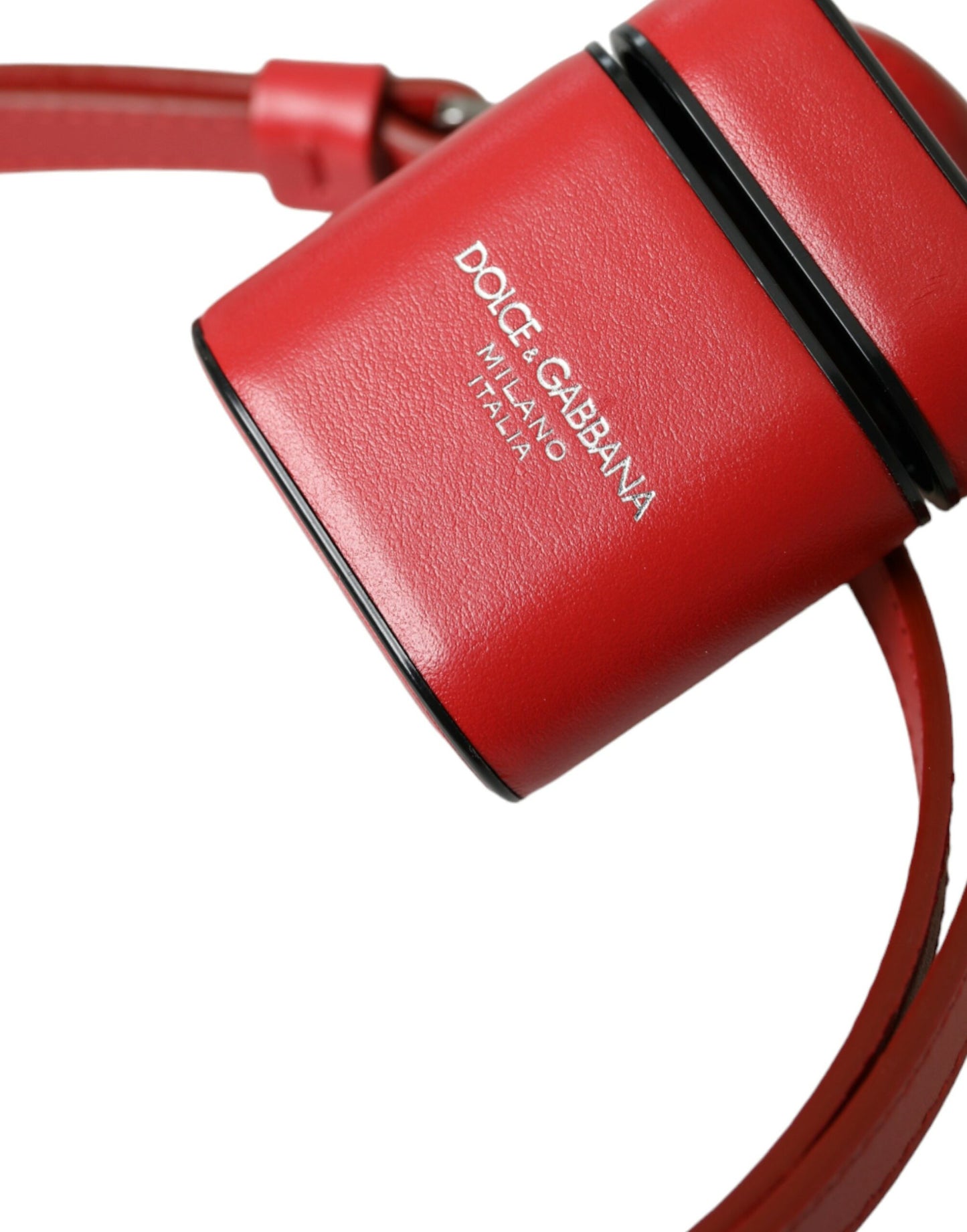 Dolce & Gabbana Rood PVC Embossed logo Plaque Holder Airpods Etui