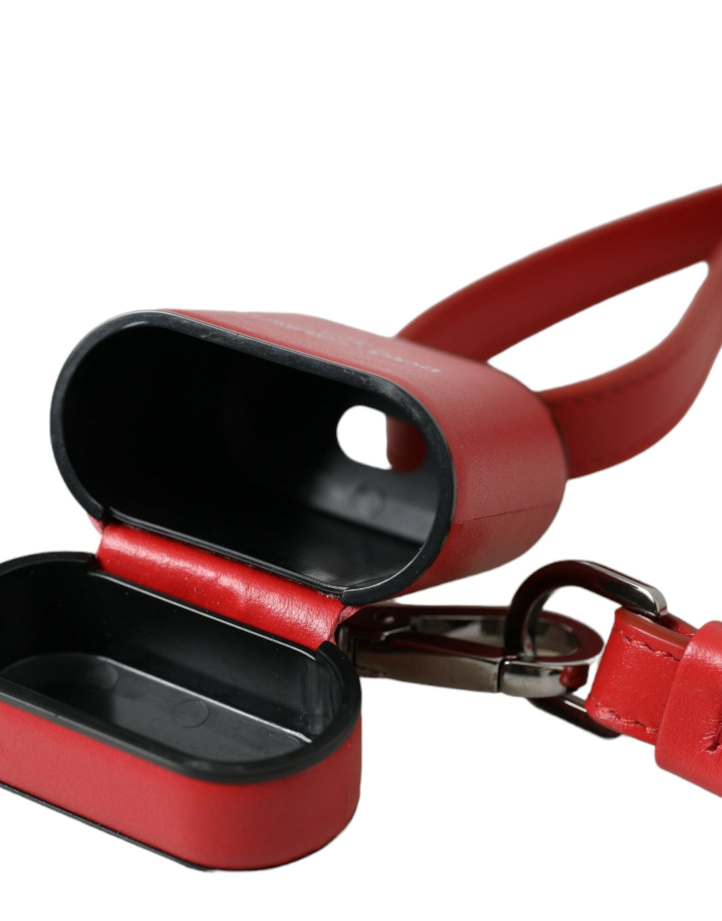 Dolce & Gabbana Rood PVC Embossed logo Plaque Holder Airpods Etui