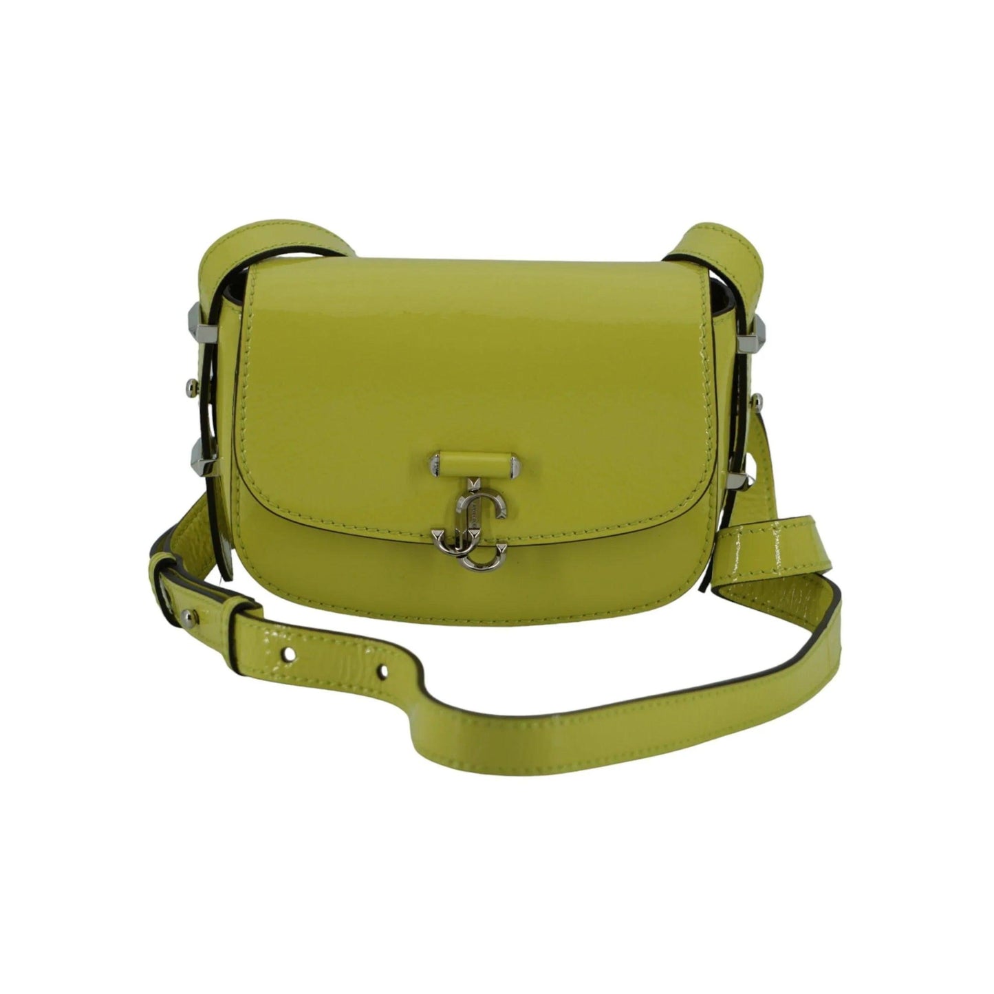 Jimmy Choo Lime Geel Leren kleine Schoudertas - MARANOS