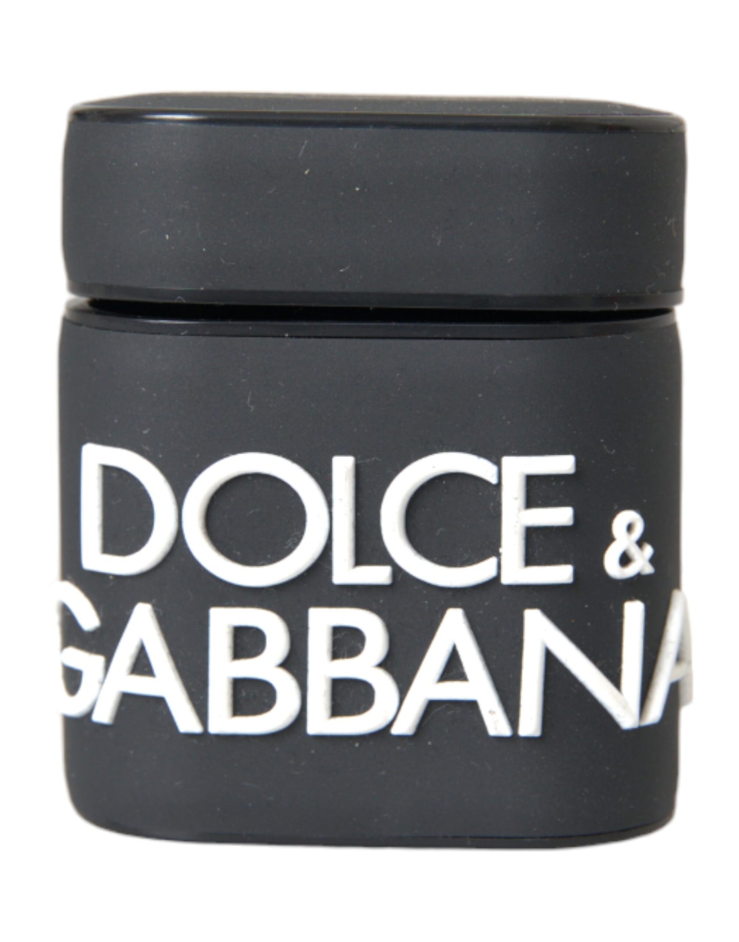 Dolce & Gabbana Black and White Silicone AirPods Case with Embossed Logo