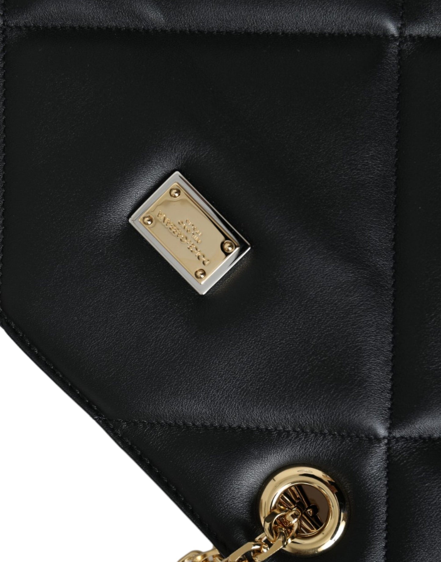Dolce & Gabbana Zwart Leren JUNGLE Quilted Shopping Tote Tas