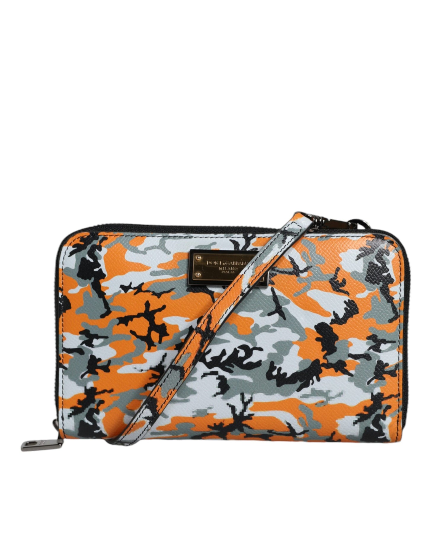 Dolce & Gabbana Multicolor Camouflage Leren Purse Cross Body Tas