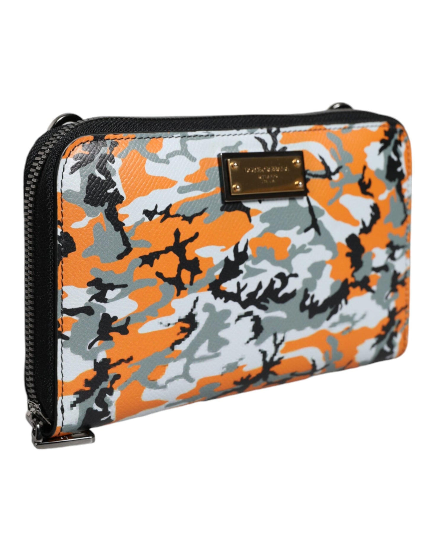 Dolce & Gabbana Multicolor Camouflage Leren Purse Cross Body Tas