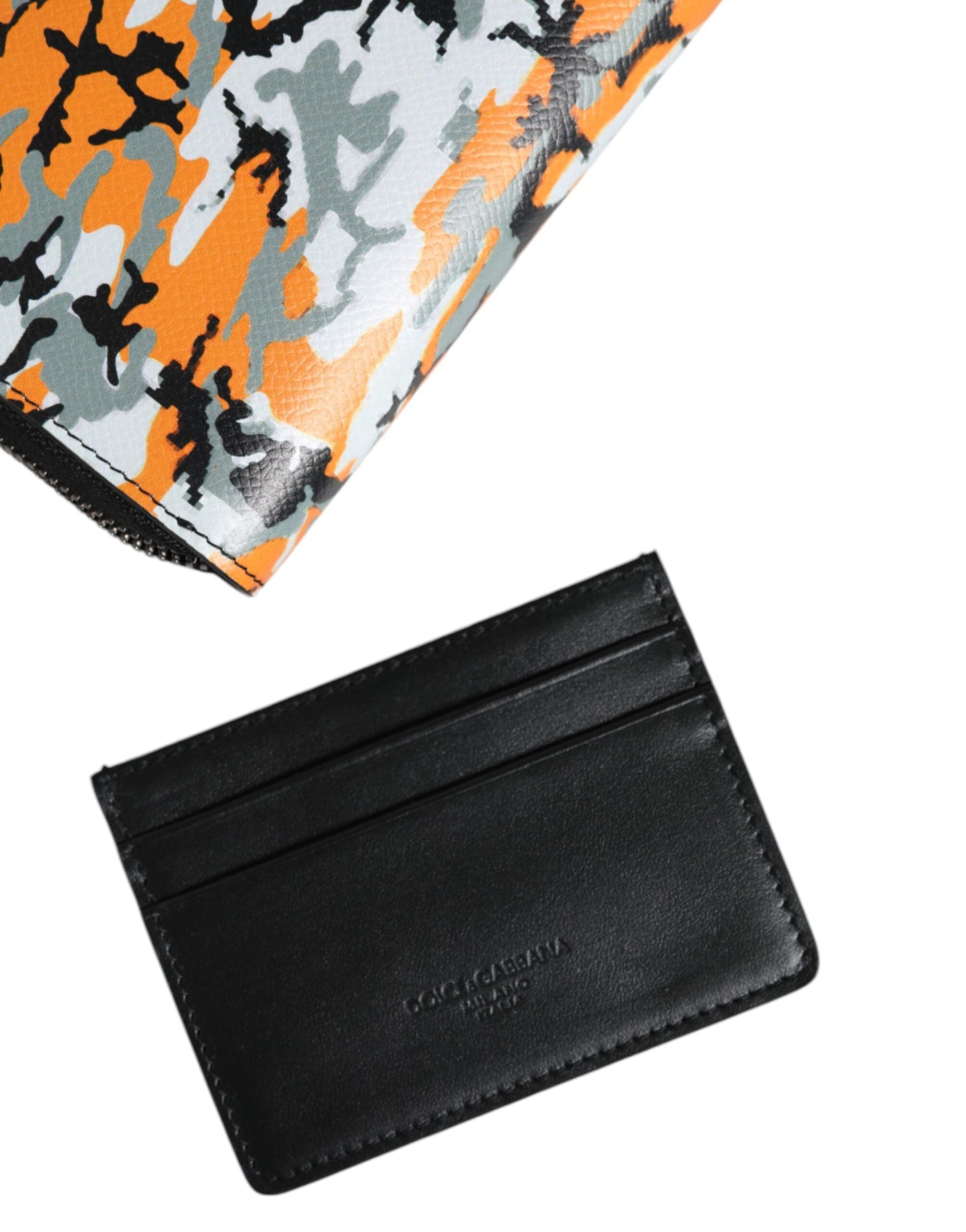 Dolce & Gabbana Multicolor Camouflage Leren Purse Cross Body Tas