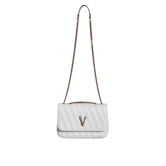 Versace Wit kleine Nappa Leren crossbody Schoudertas - MARANOS