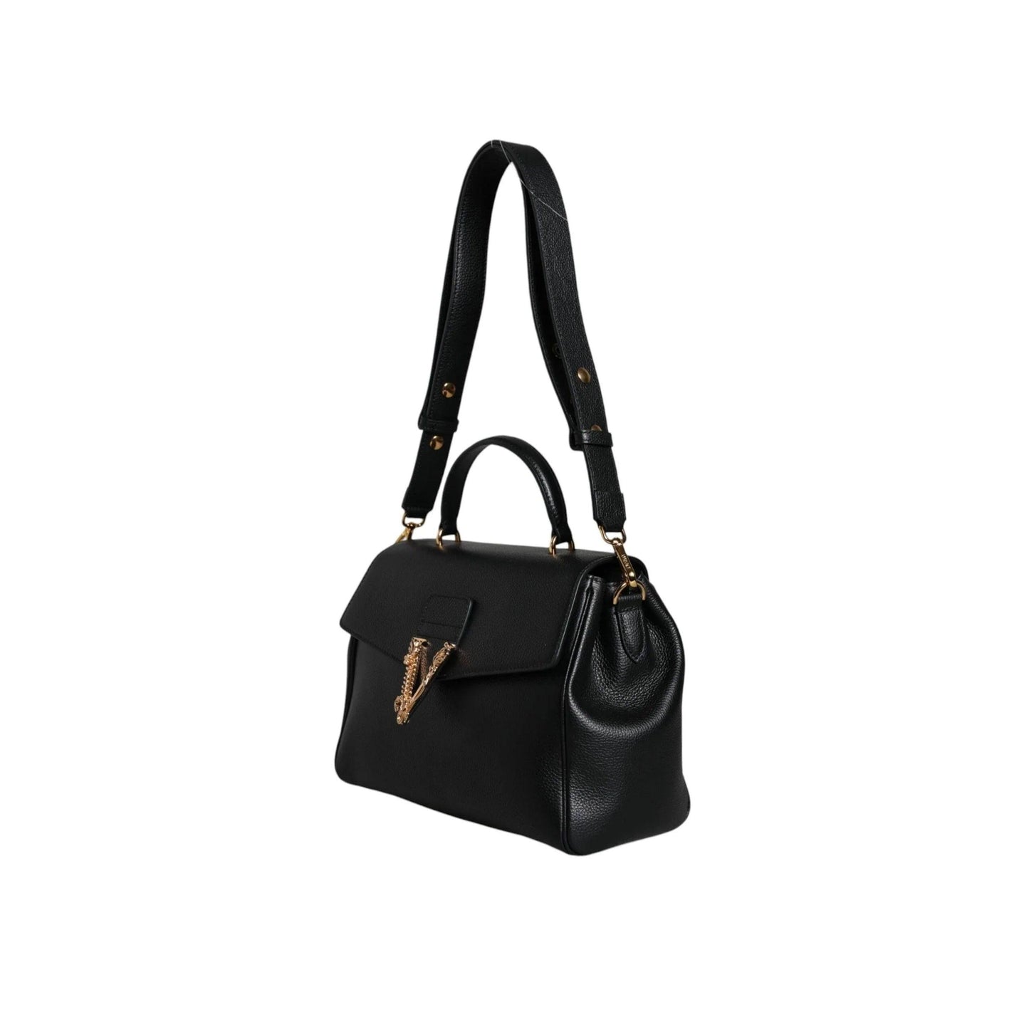 Versace Zwart Top Handle Leren crossbody Tas - MARANOS