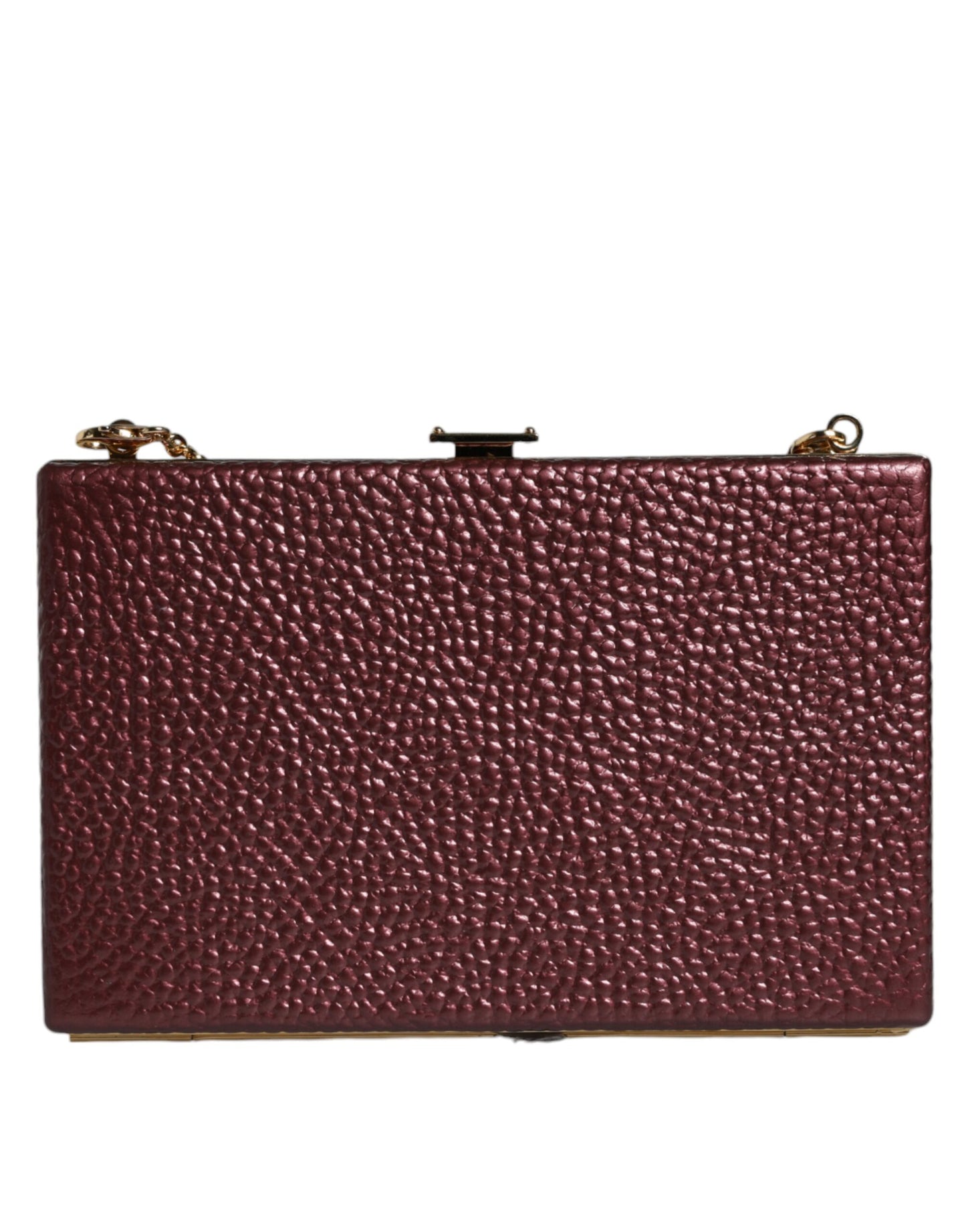 Dolce & Gabbana Maroon Leren Clutch Evening crossbody Tas