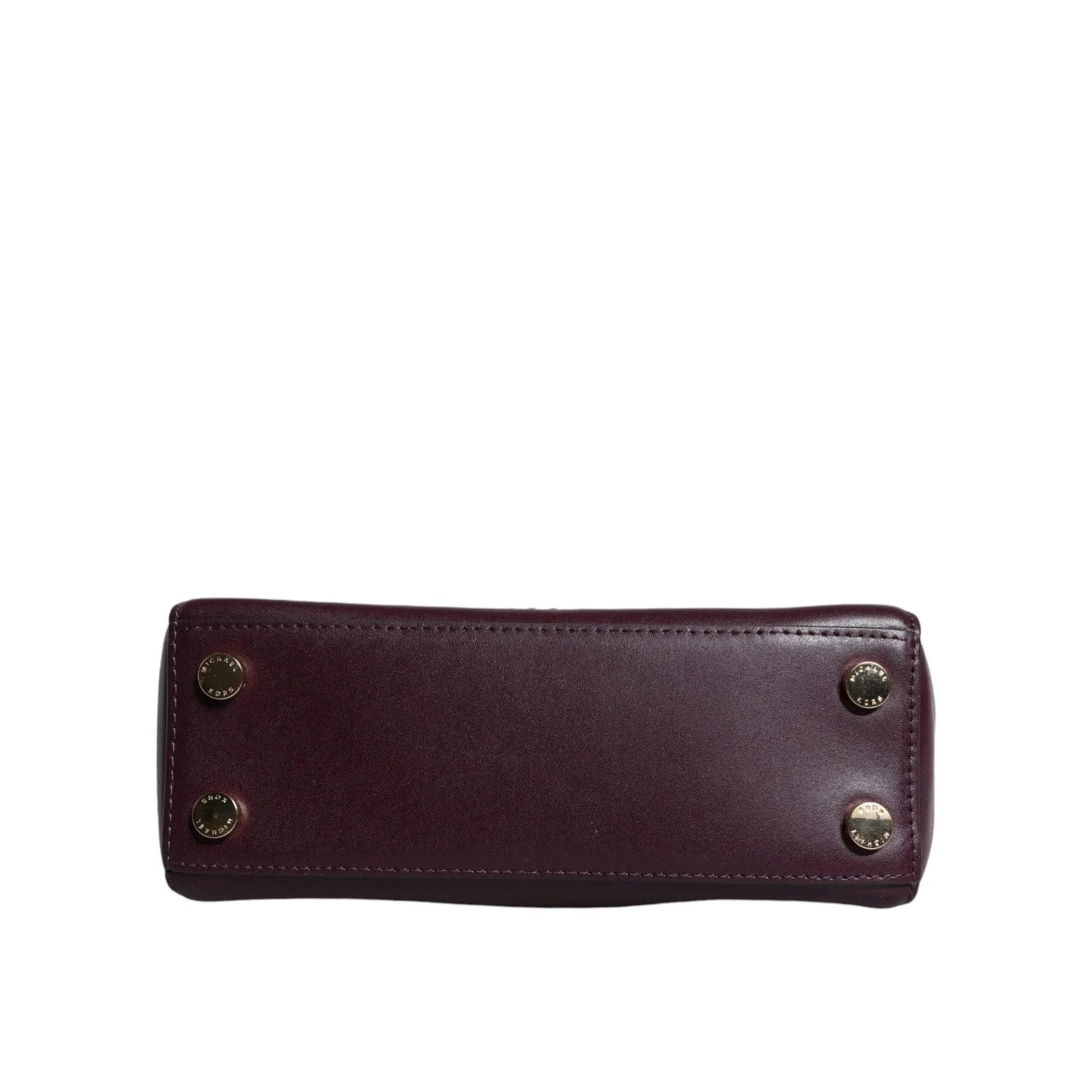 Michael Kors Purple Leren logo Plaque crossbody MINDY Satchel Tas - MARANOS